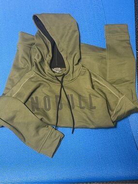 NOBULL Olive Green Logo Hoodie